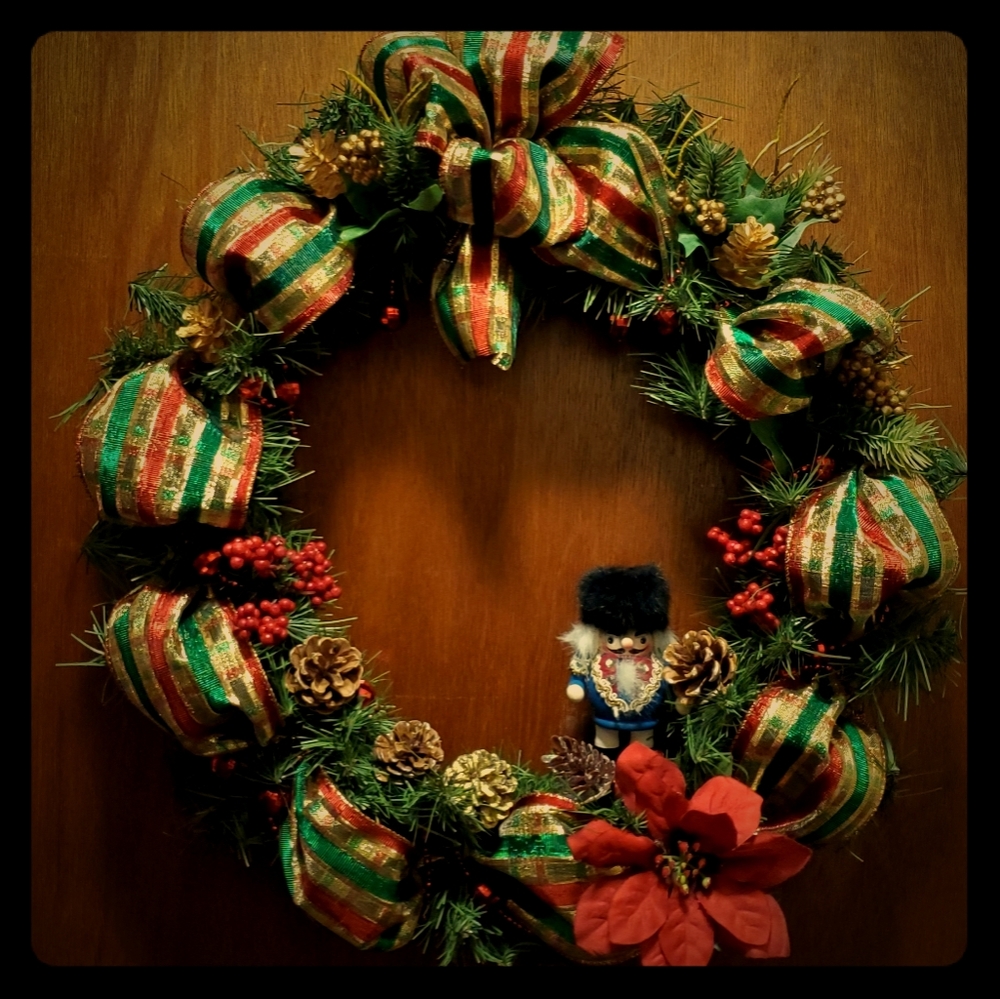 Ooak holiday "Nutcracker" wreath